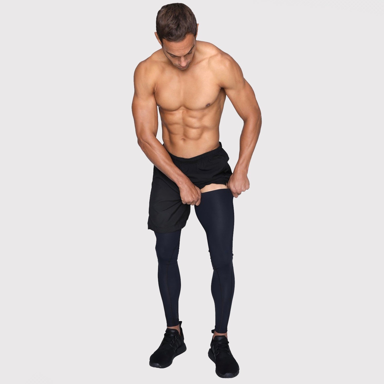 SPOTBRACE Long Leg Compression Sleeves For Men (2 PACK) Full Leg Sleeve  Long Knee Brace Knee Support Protect For Basketball Football Knee Pain  Relief Running Joint Pain Arthritis ACL Black X-Large(2 Pack)