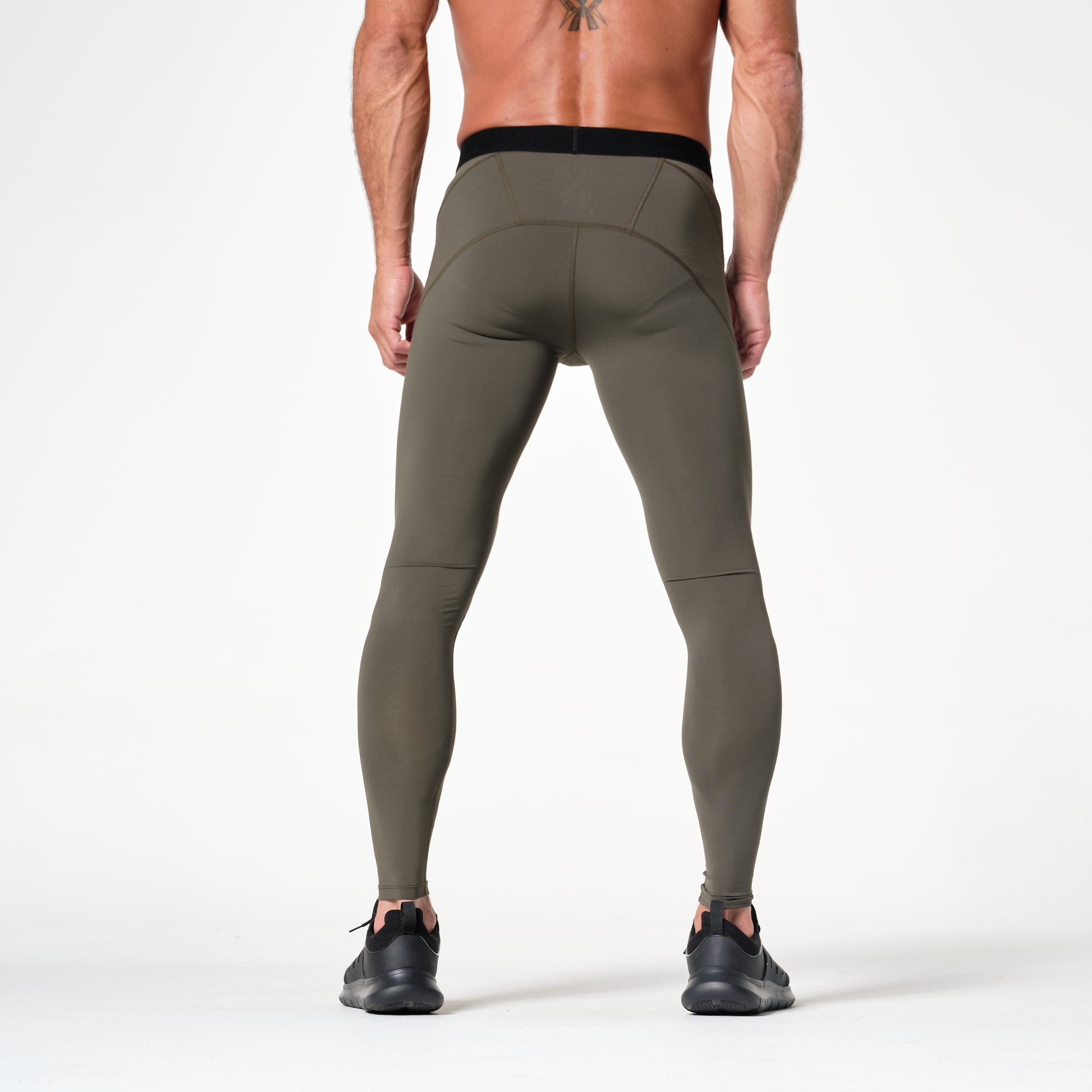 Nylon Compression Tshirt Full Sleeve Tights For Men (Green)