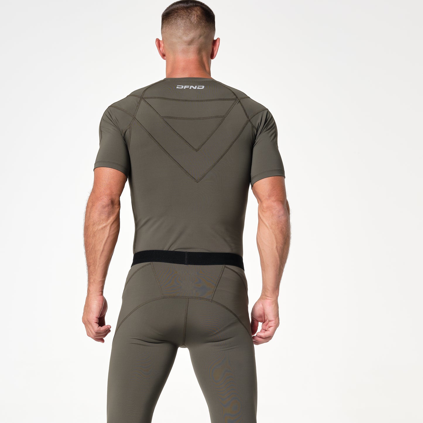 Gymshark Mens Light Grey Athletic Compression Short Sleeve Shirt