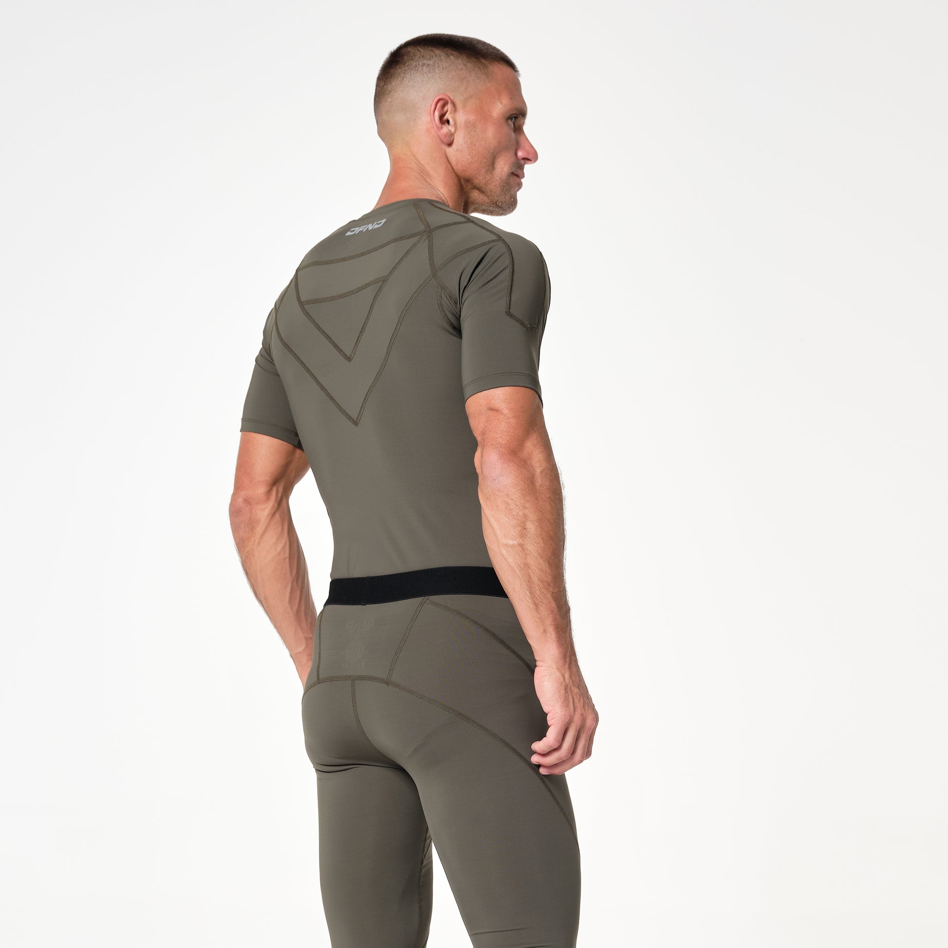 Men's Compression Short Sleeve Shirt Military Green / Xs