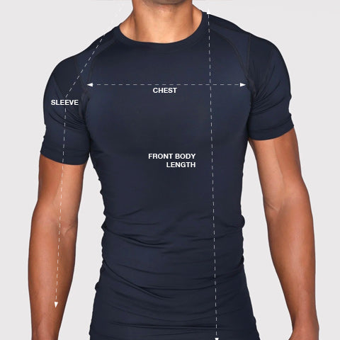 DFND men's compression shirts size chart