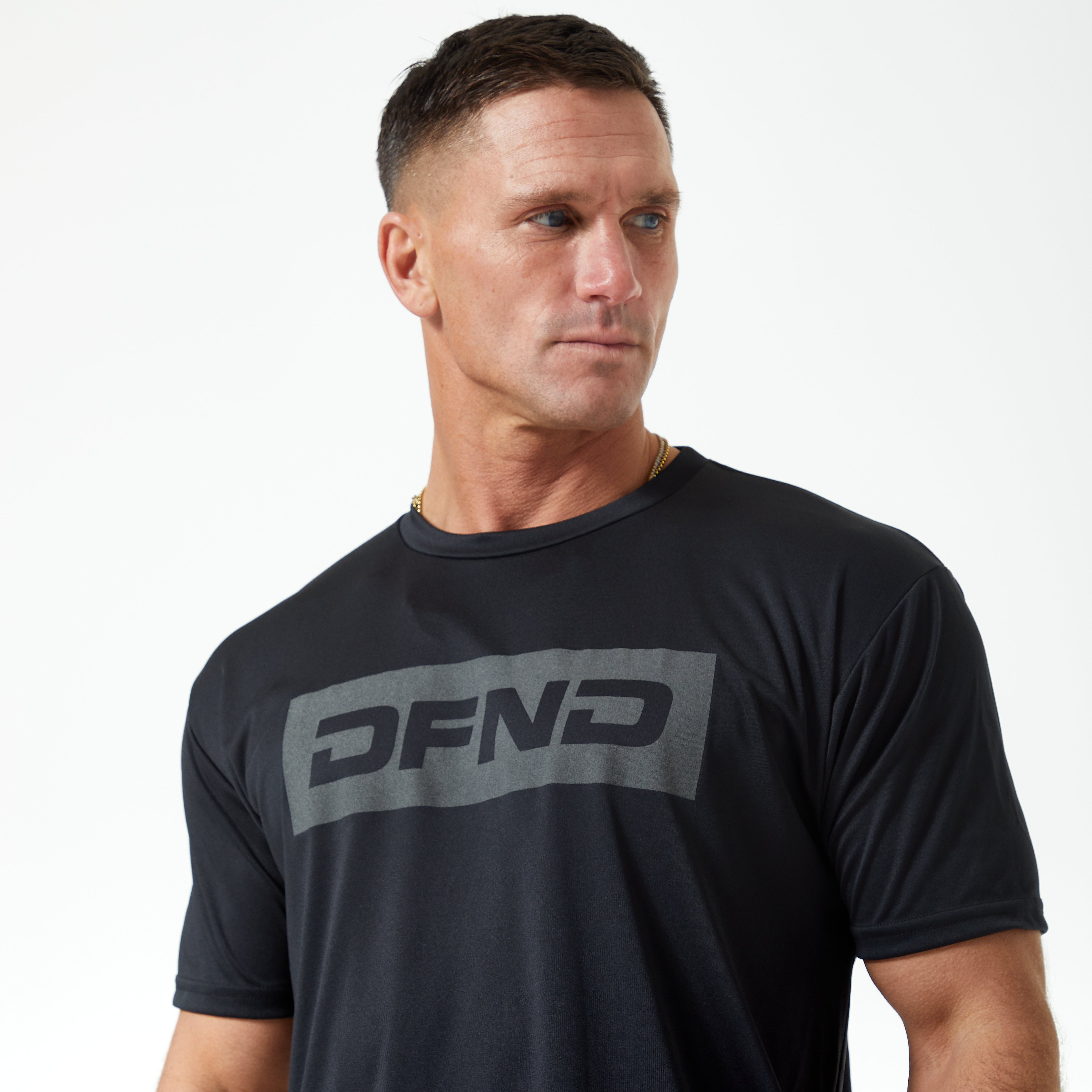 Men s Short Sleeve Wedge Workout Shirt DFND