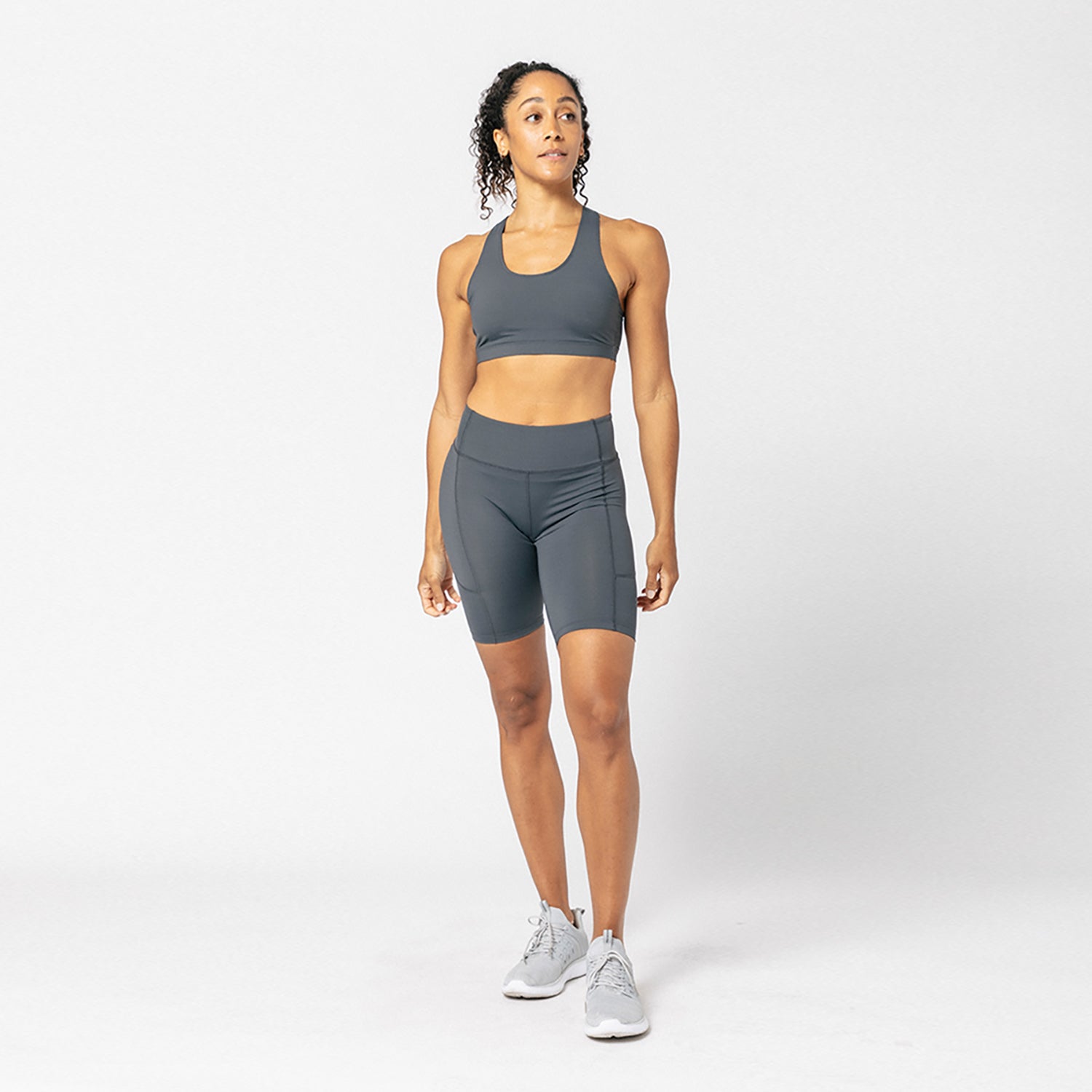 Mid rise compression on sale shorts